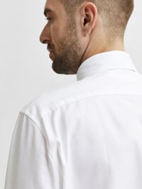 LONG-SLEEVED SLIM FIT SHIRT, Bright White, highres