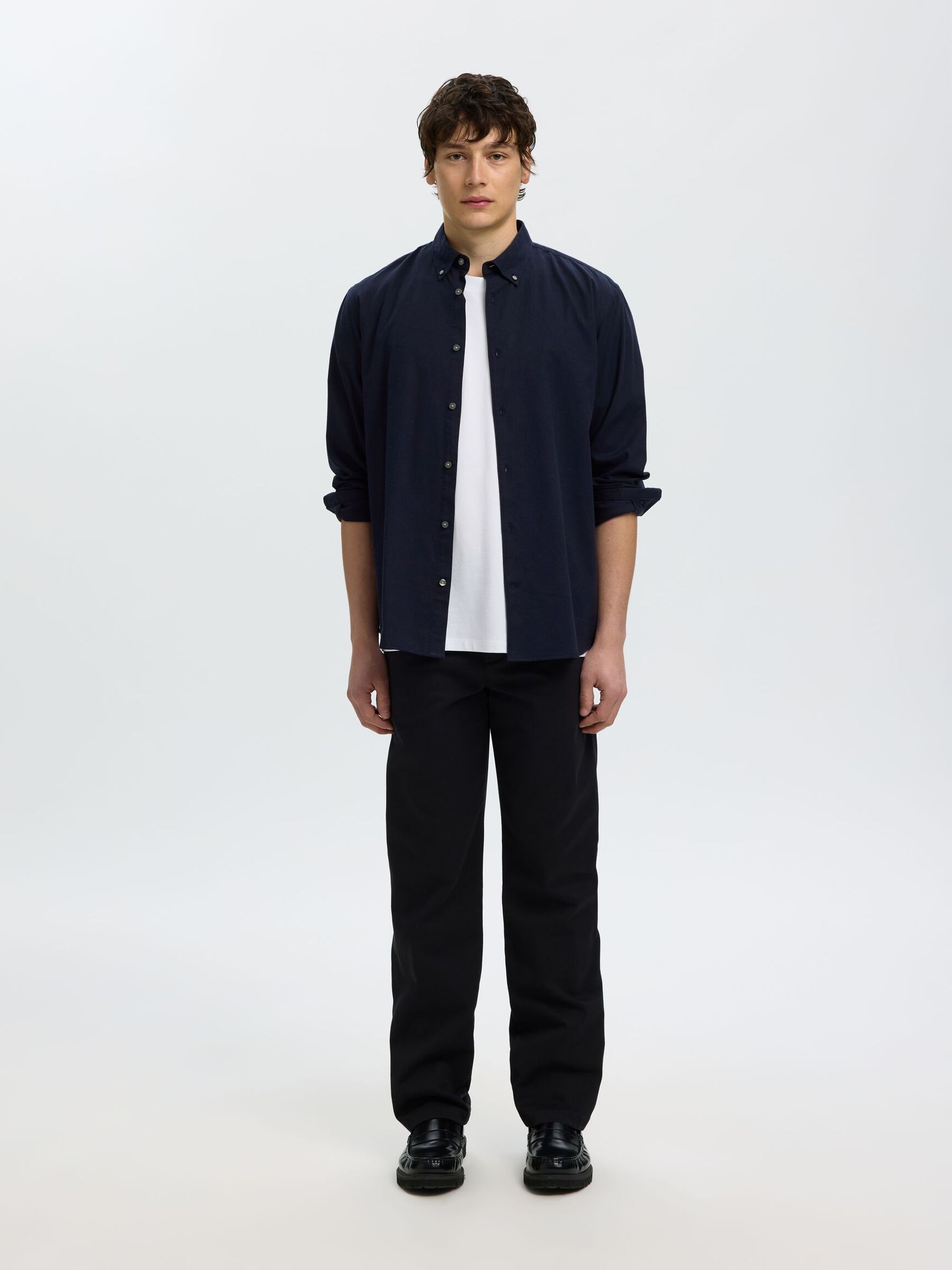 COTTON LONG SLEEVED SHIRT, Sky Captain, highres