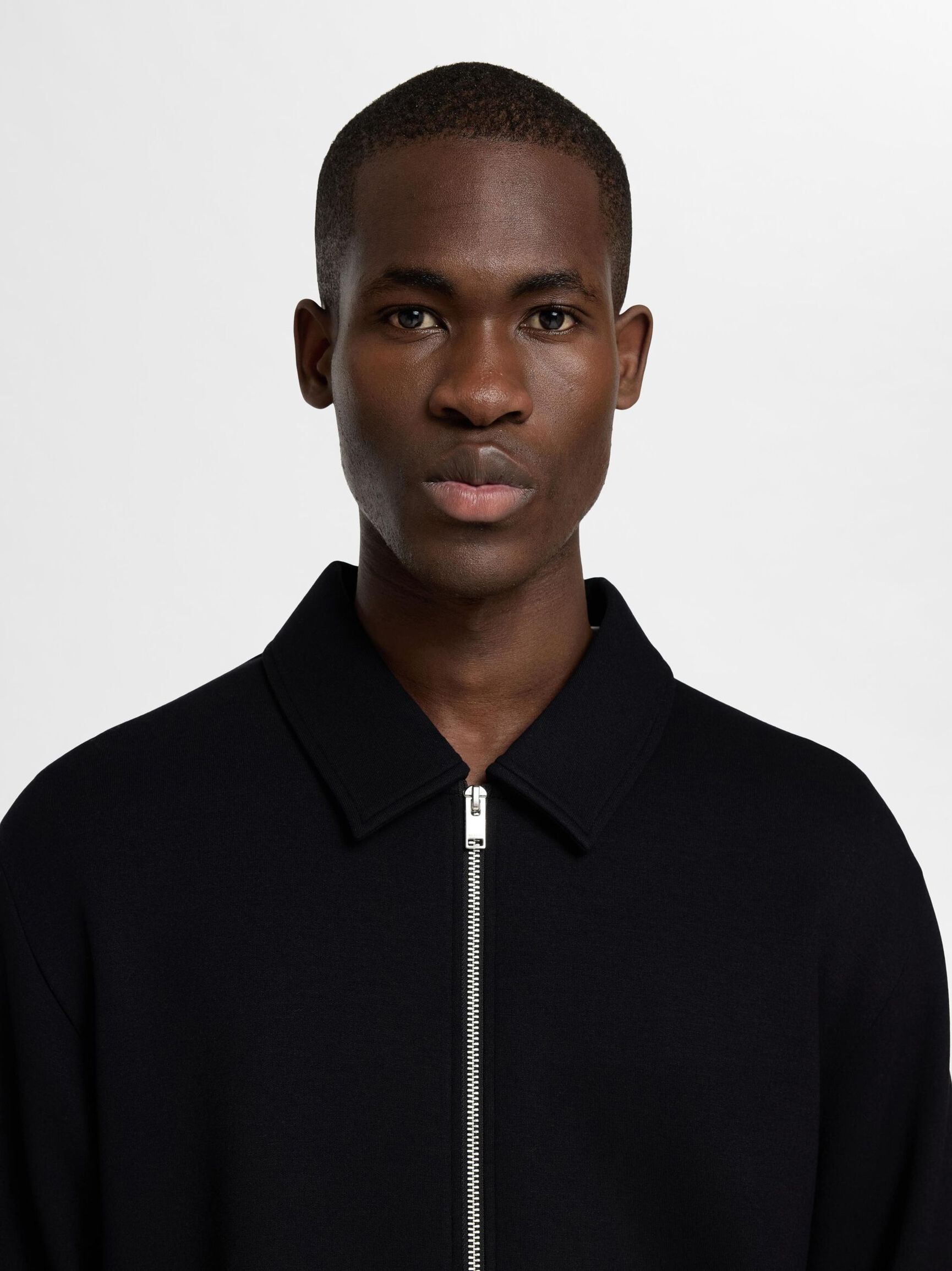 VISCOSE MÉLANGÉE CARDIGAN, Black, highres