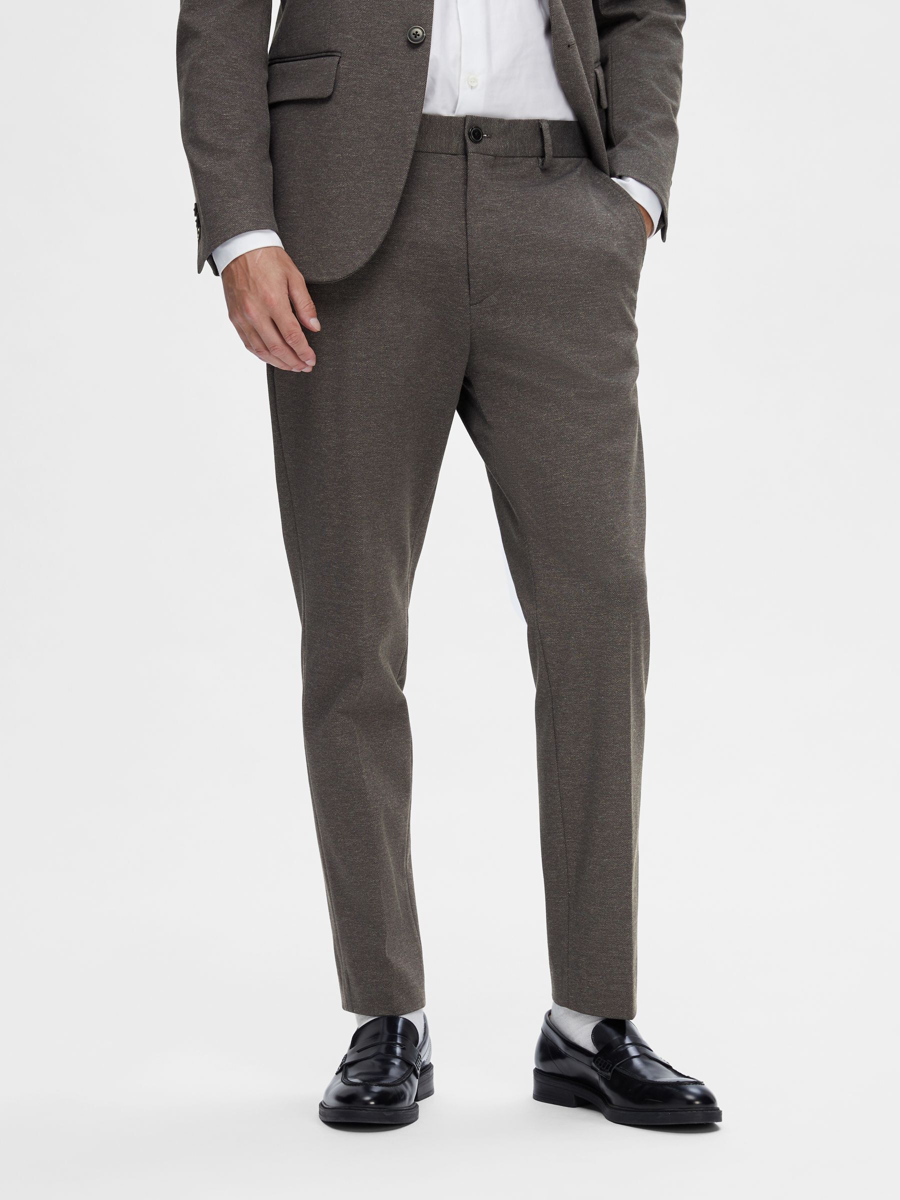 JERSEY SUIT TROUSERS, Chocolate Torte, highres