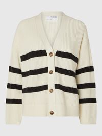 STRIPED CARDIGAN, Snow White, highres