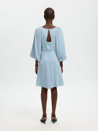 VISCOSE MINI-ROBE, Dusty Blue, highres