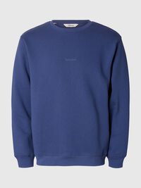 BESTICKTE SWEATSHIRT, Blue Indigo, highres