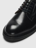 Selected LEATHER BLUCHER SHOES, Black, highres - 16087493_Black_006.jpg