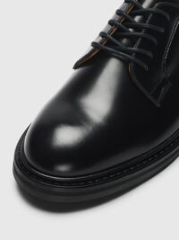 LEER BLUCHER VETERSCHOENEN, Black, highres