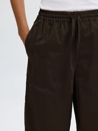 COTTON BLEND BARREL FIT TROUSERS, Delicioso, highres