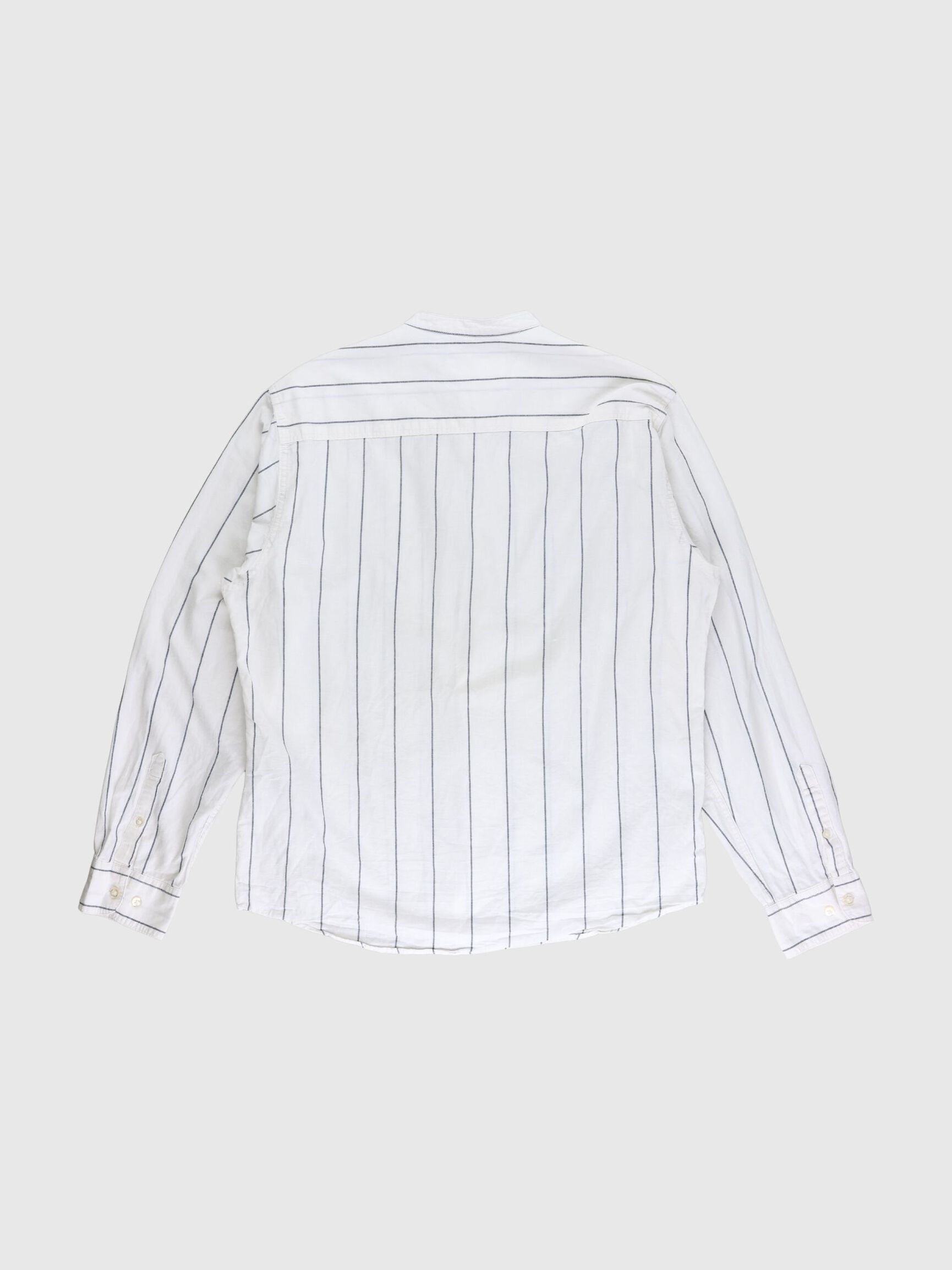 LONG-SLEEVED LINEN BLEND SHIRT, White, highres