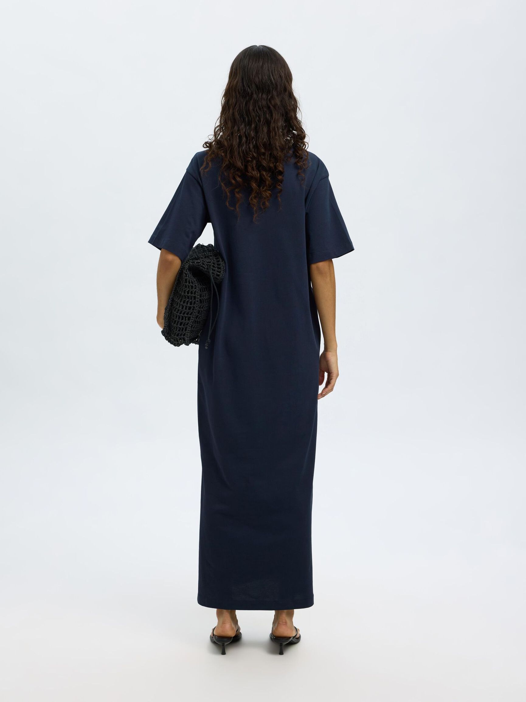 MAXI SHORT SLEEVED DRESS, Dark Sapphire, highres