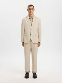 LINEN BLEND SUIT TROUSERS, Oatmeal, highres