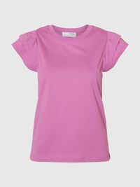 COTTON RUFFLED T-SHIRT, First Bloom, highres