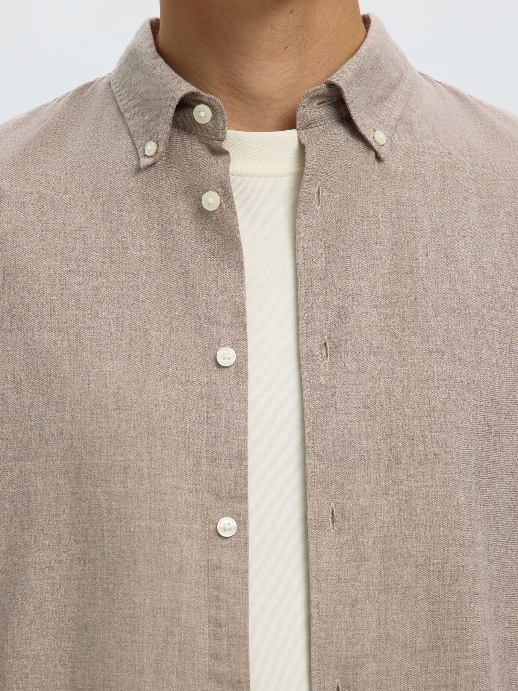 COTTON LONG SLEEVED SHIRT, Cornstalk, highres