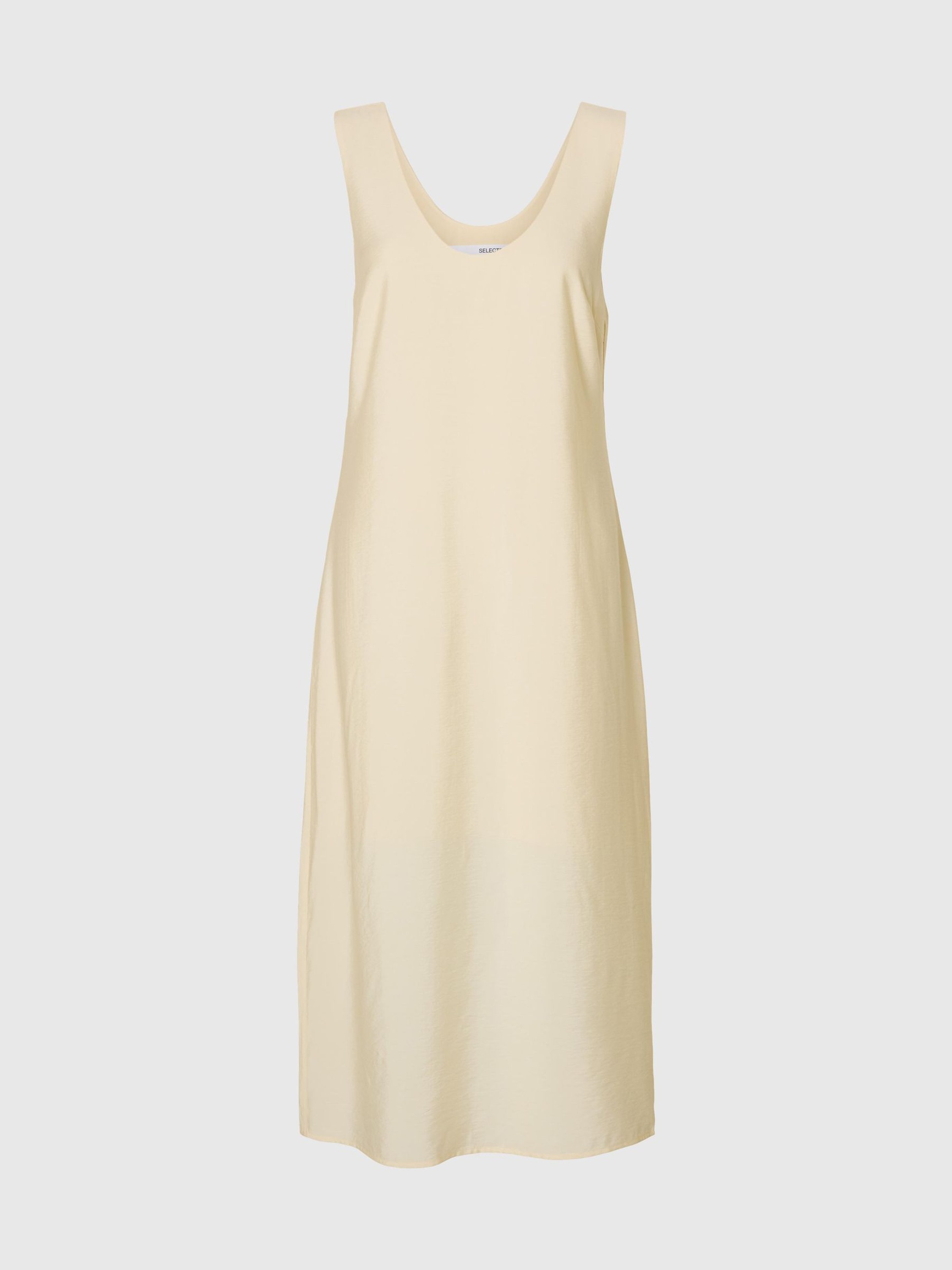 SLEEVELESS MIDI DRESS, Birch, highres