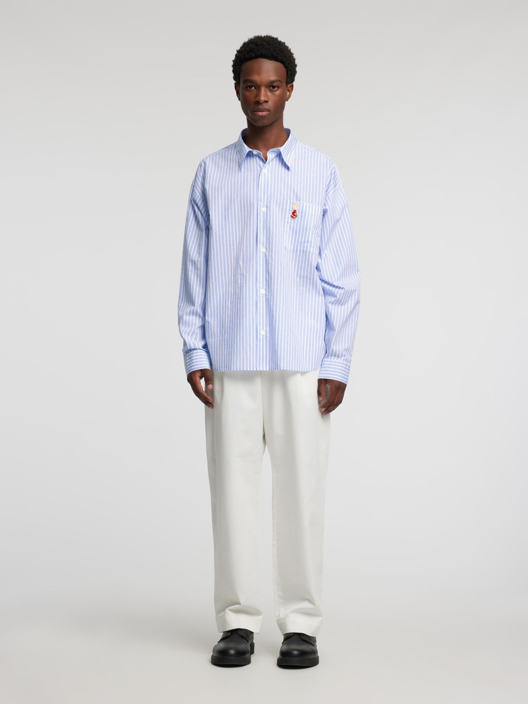 EMBROIDERED REGULAR FIT SHIRT, Bright White, highres