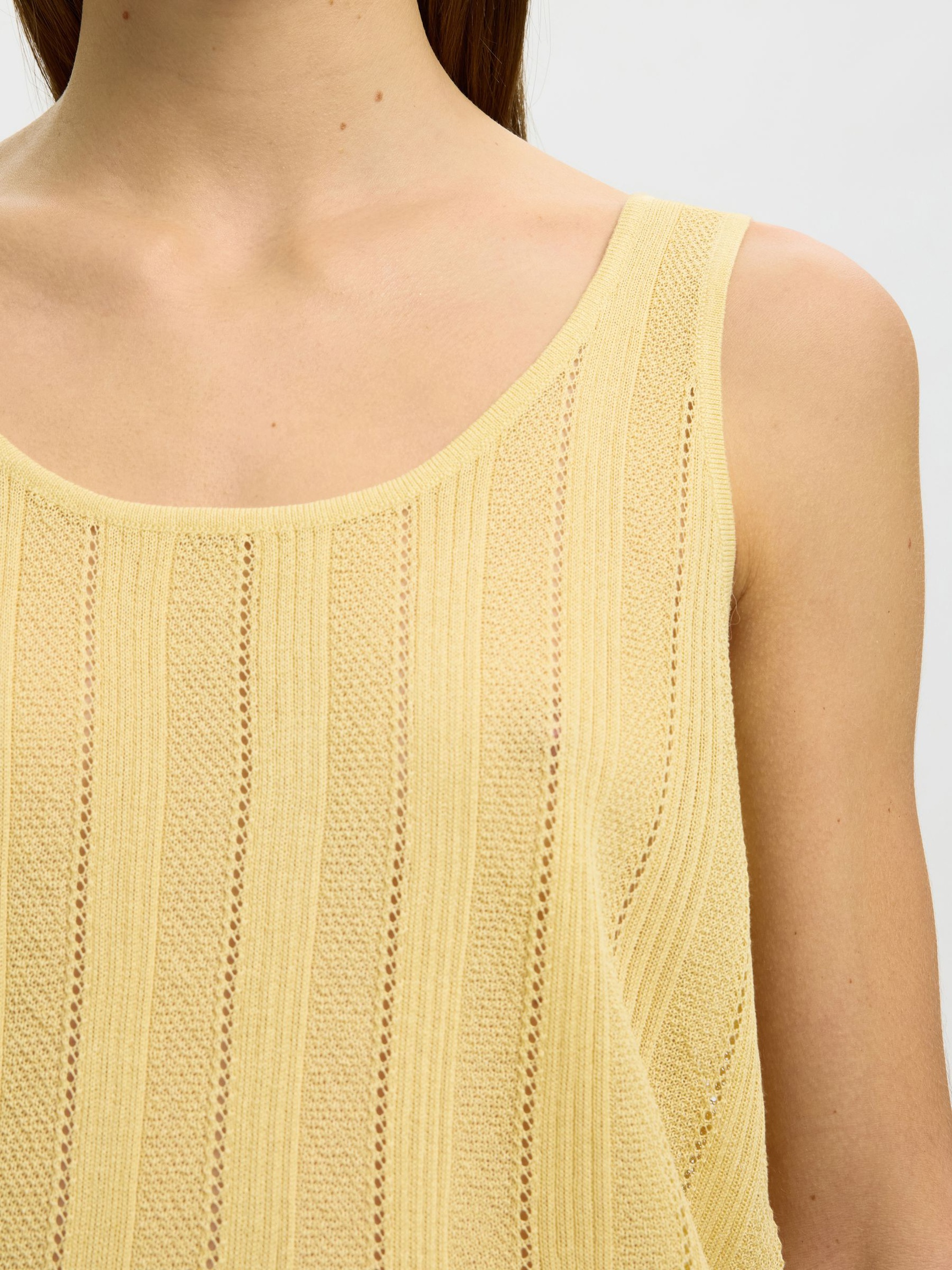 VISCOSE BLEND KNITTED TOP, Italian Straw, highres