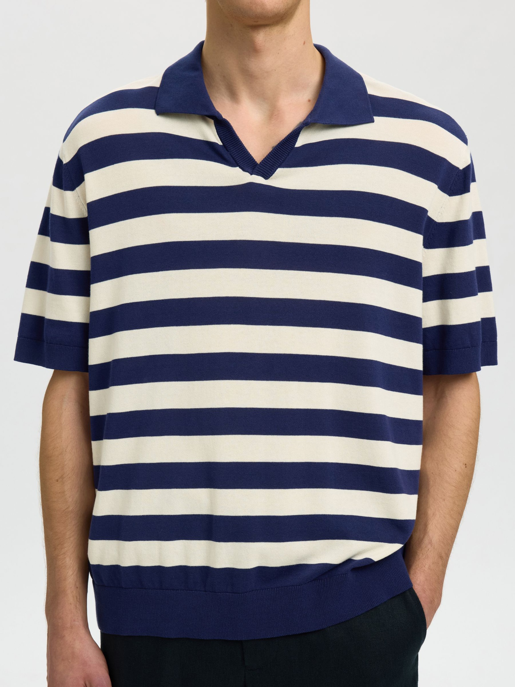 RELAXED FIT POLO SHIRT, Ocean Cavern, highres