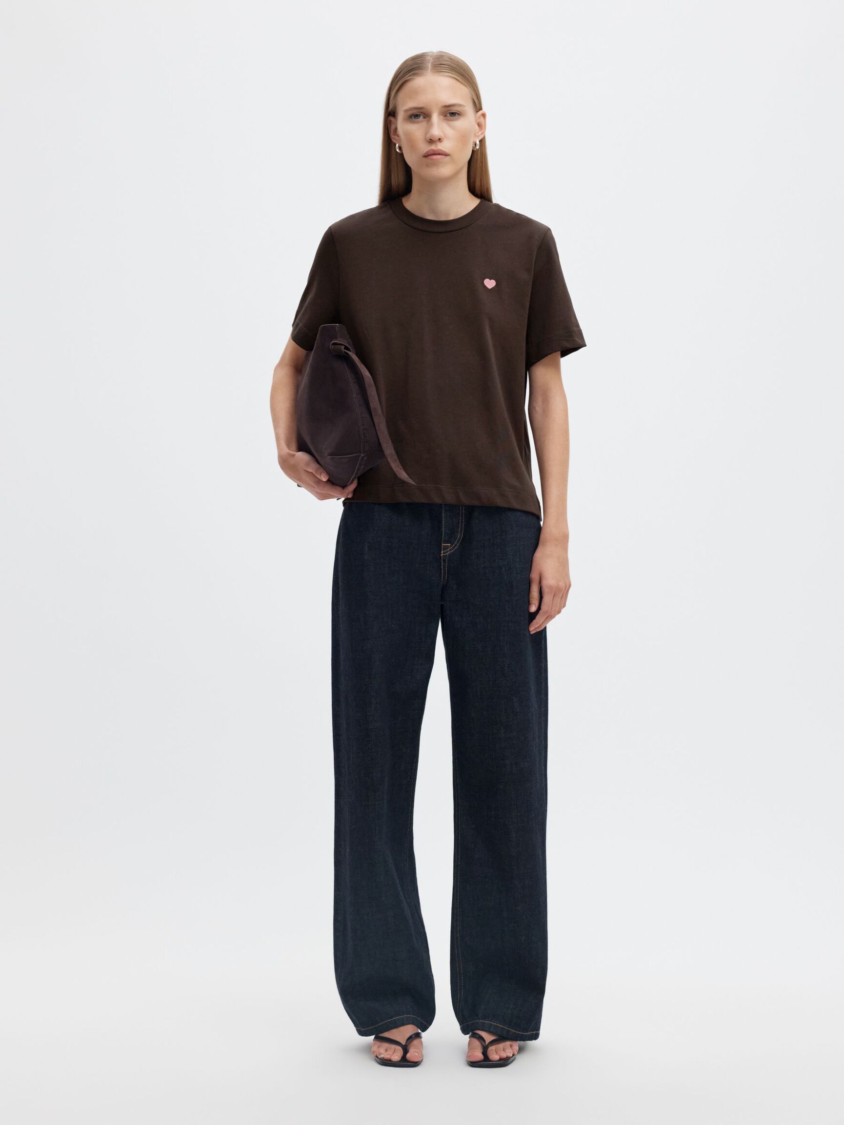 STATEMENT BOXY CREWNECK T-SHIRT, Delicioso, highres