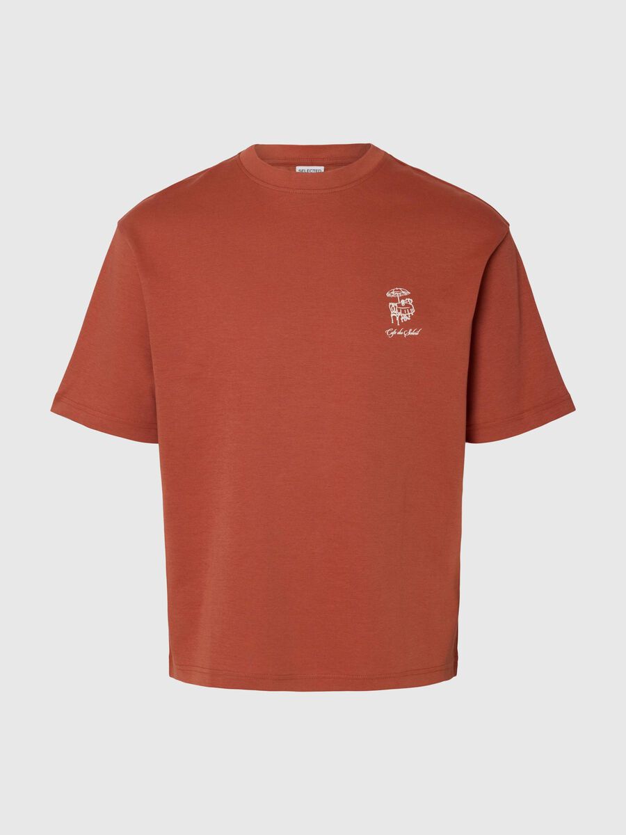 Selected LOOSE FIT PRINT T-SHIRT, Etruscan Red, highres - 16097657_EtruscanRed_001.jpg