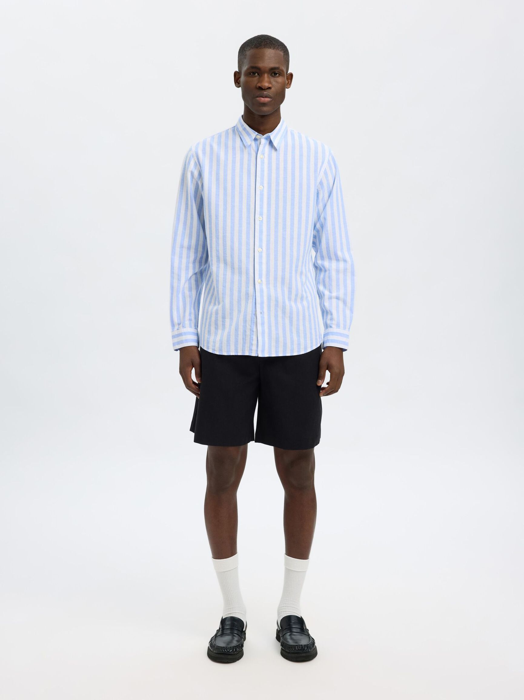 COUPE SLIM CHEMISE, Cashmere Blue, highres