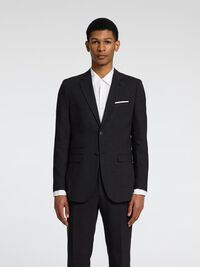 SLIM FIT SINGLE-BREASTED BLAZER, Black, highres
