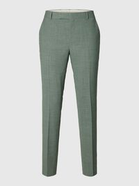 SLIM FIT SUIT TROUSERS, Light Green Melange, highres