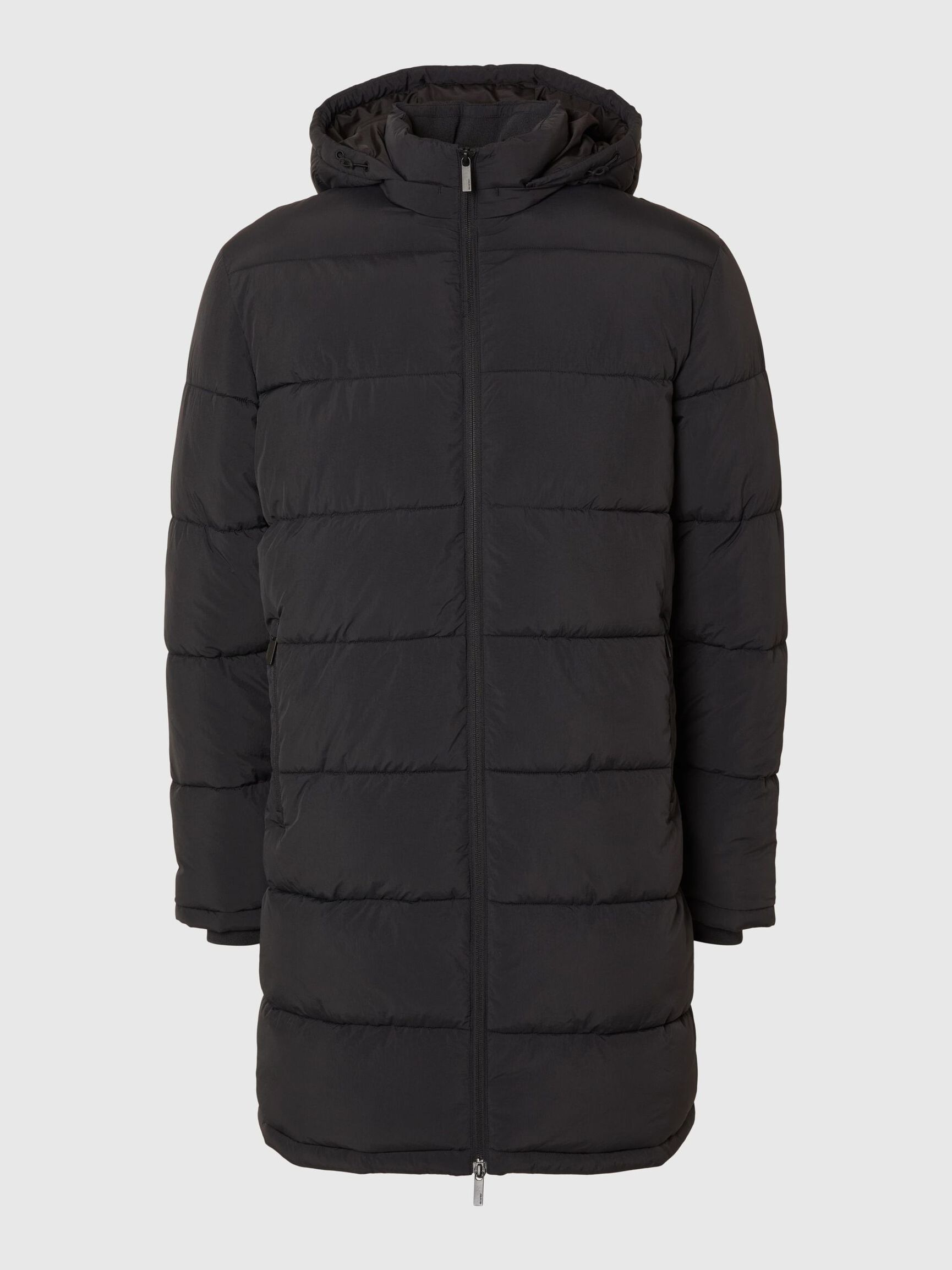 LANGE WATTIERTE JACKE, Black, highres