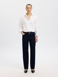 COTTON RELAXED FIT SHIRT, Bright White, highres
