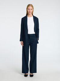 TAILORED WIDE-LEG TROUSERS, Dark Sapphire, highres