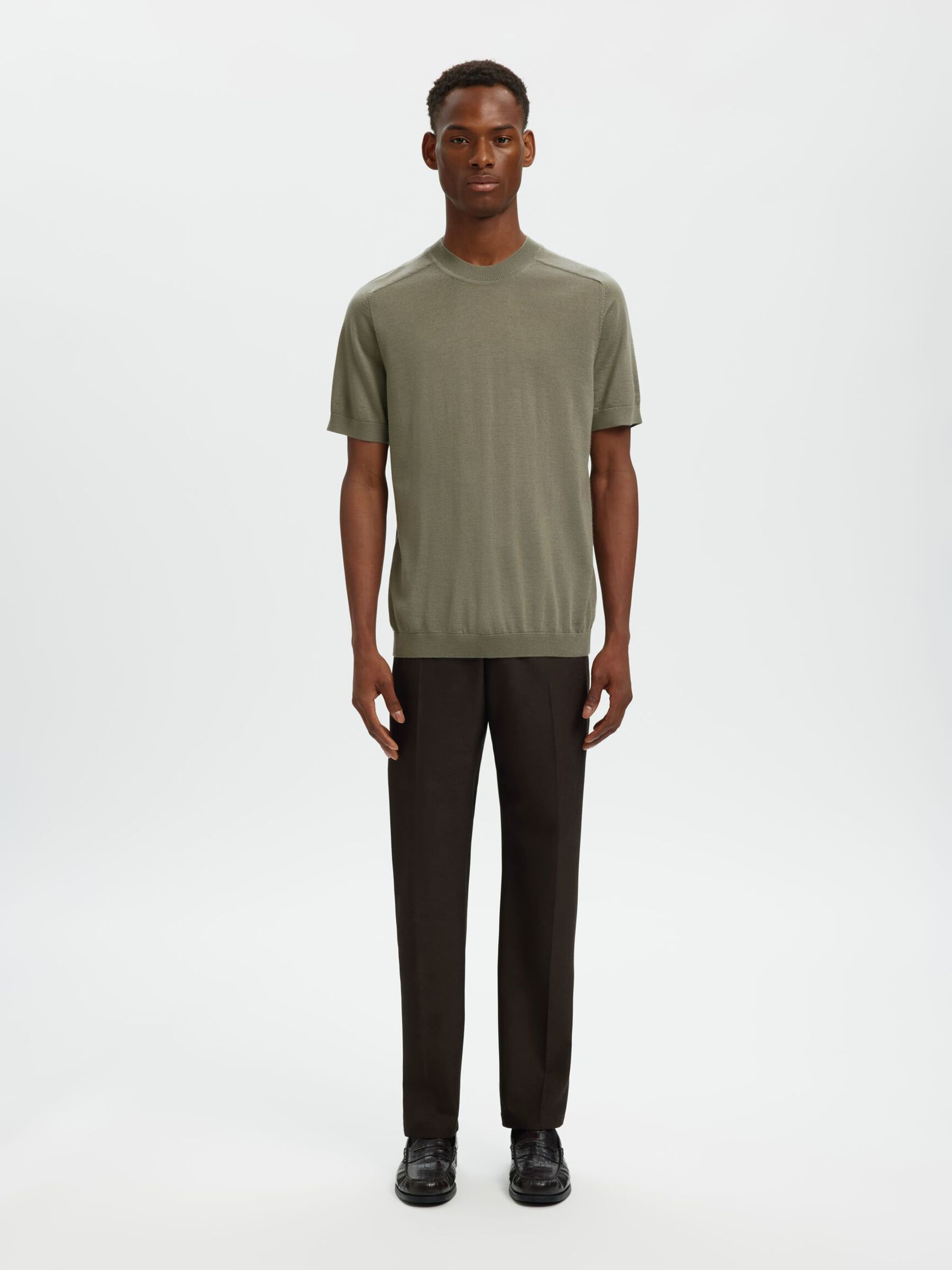 100% MERINO WOOL T-SHIRT, Vetiver, highres