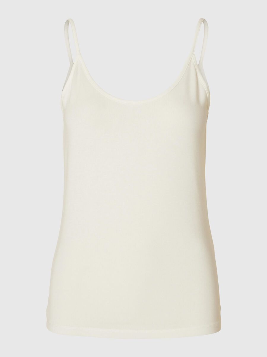 Selected SLIM FIT STROPTOP, Snow White, highres - 16096450_SnowWhite_001.jpg