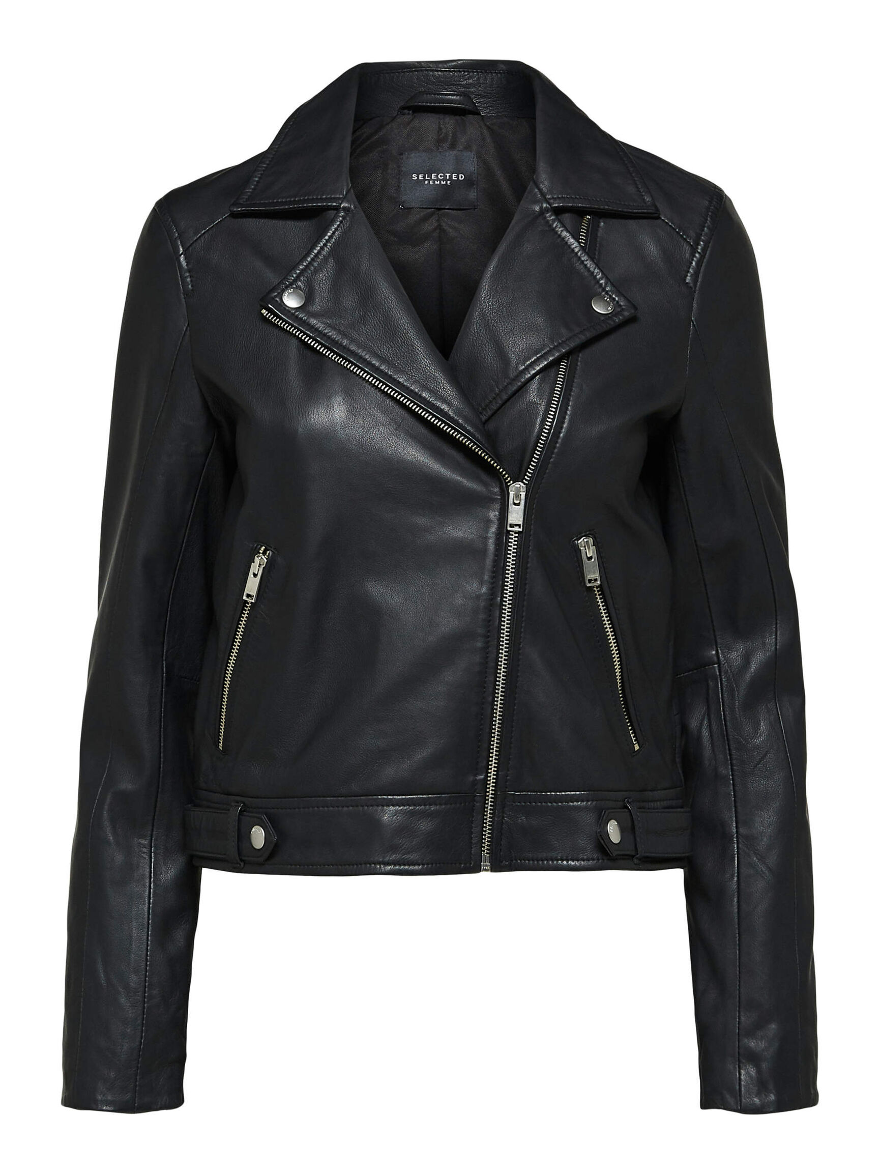 CLASSIC LEREN JAS, Black, highres