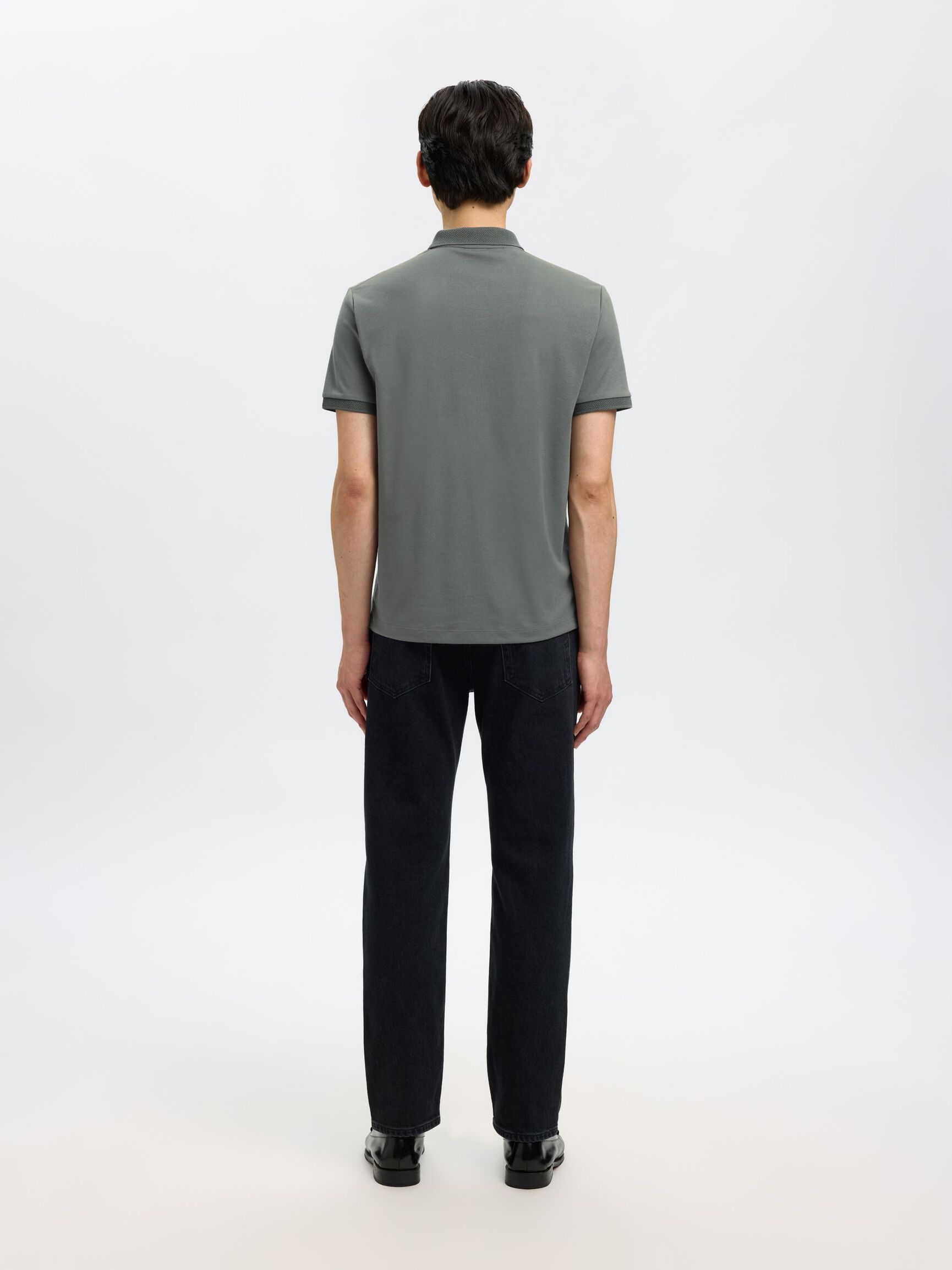 ZIPPER POLO, Agave Green, highres