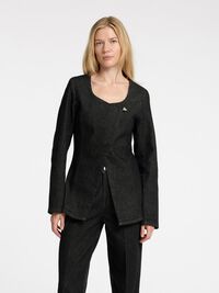 DENIM BLAZER, Black Denim, highres