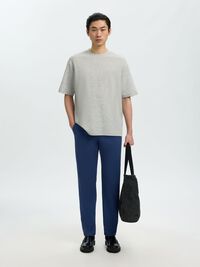 LOOSE FIT T-SHIRT, Light Grey Melange, highres