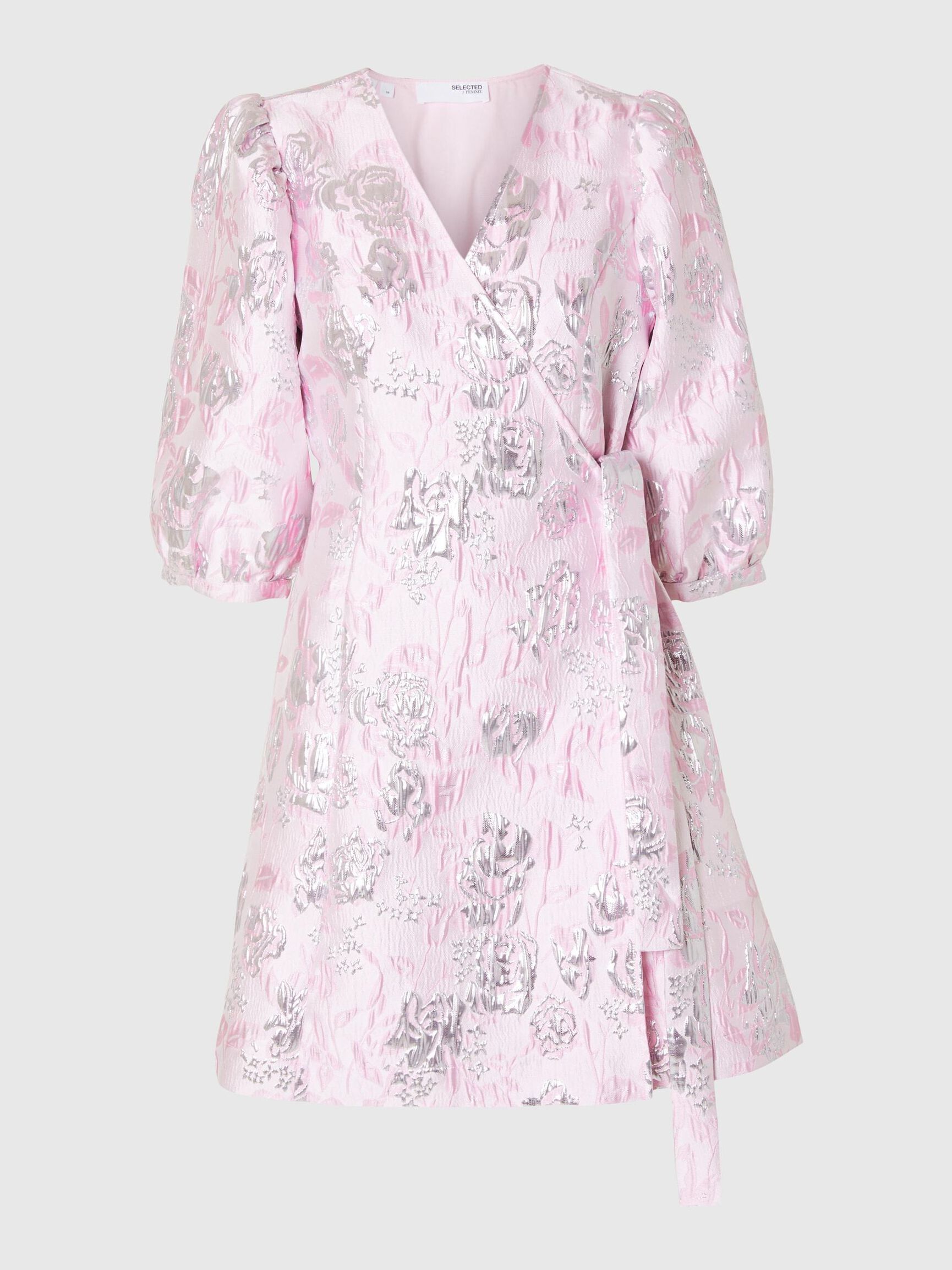 GEBLOEMDE JACQUARD WIKKELJURK, Cradle Pink, highres