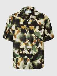 PRINTED SHORT SLEEVED SHIRT, Black, highres