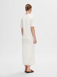 EN MAILLE DE VISCOSE MÉLANGÉE ROBE MI-LONGUE, Birch, highres