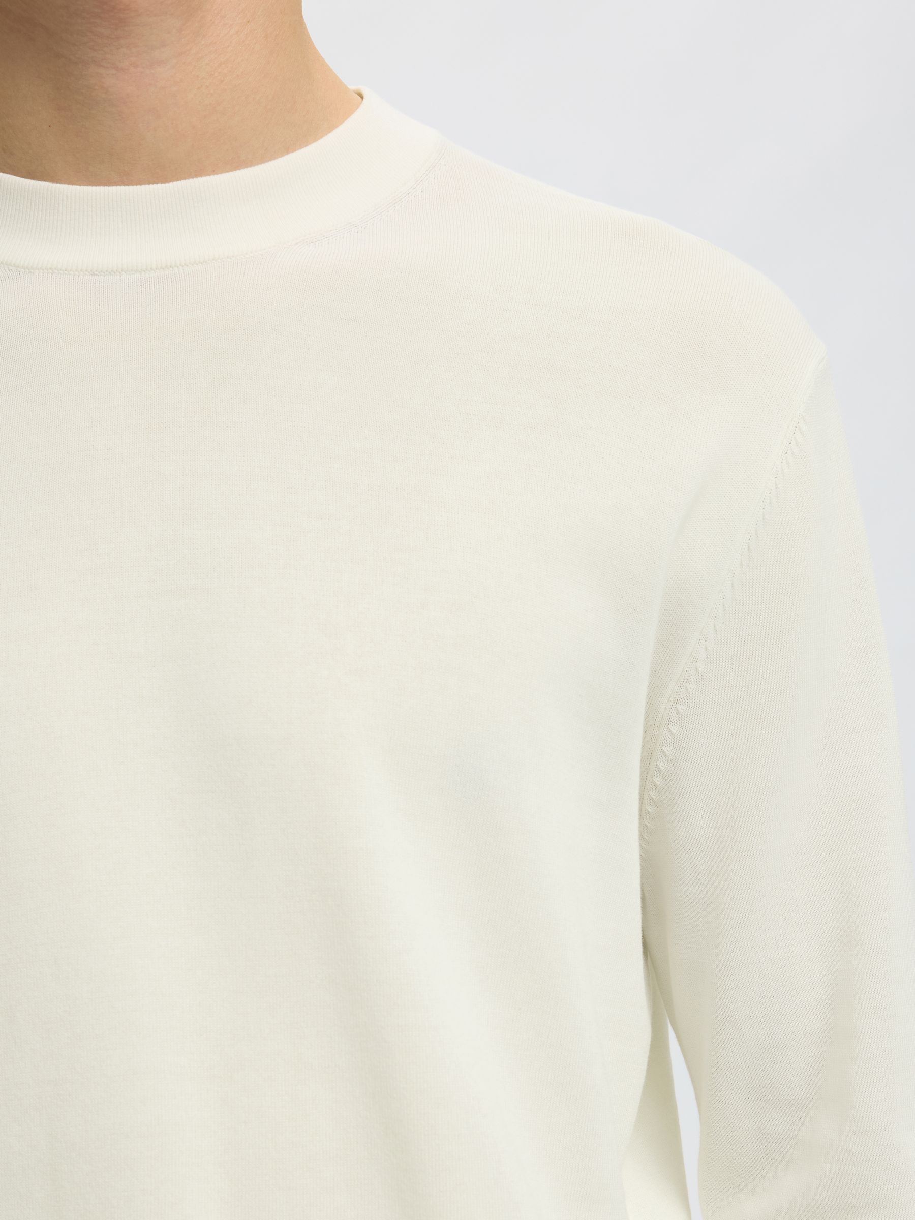 COTON PULLOVER, Egret, highres