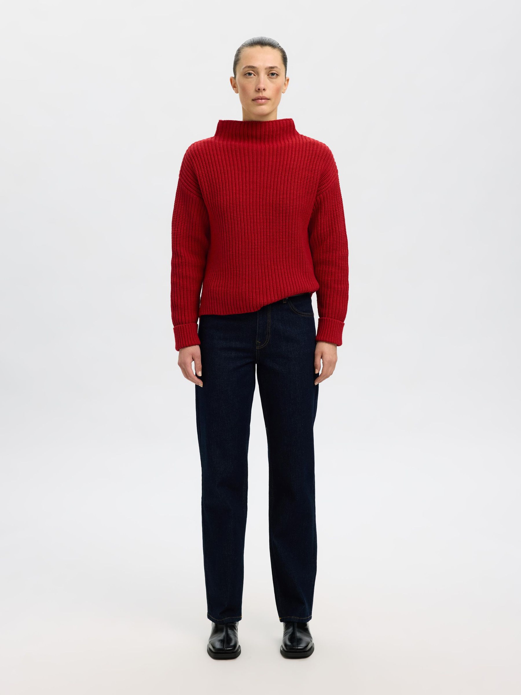 OVERSIZED PULLOVER, Equestrian Red, highres