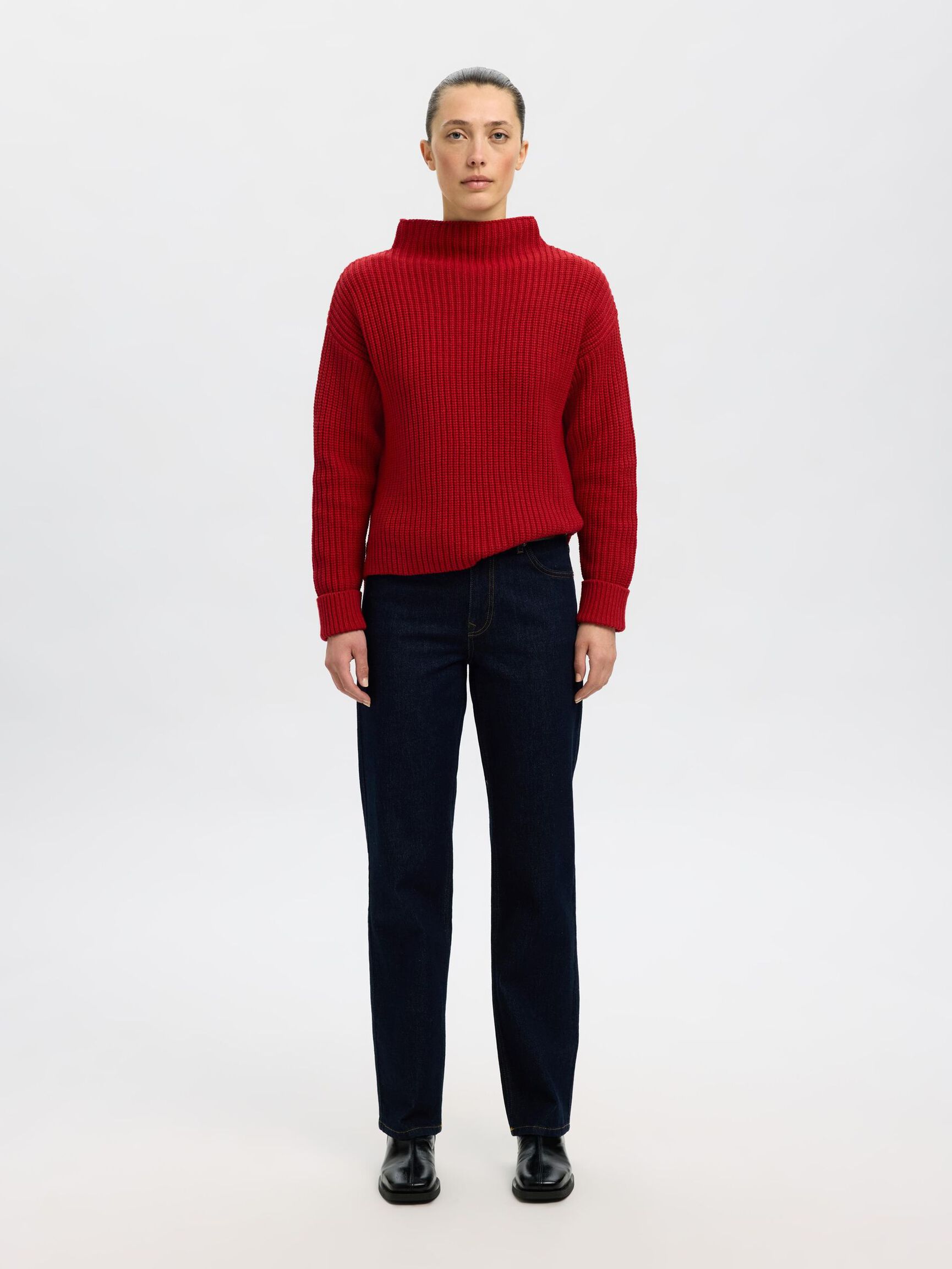 OVERSIZED JUMPER, Equestrian Red, highres