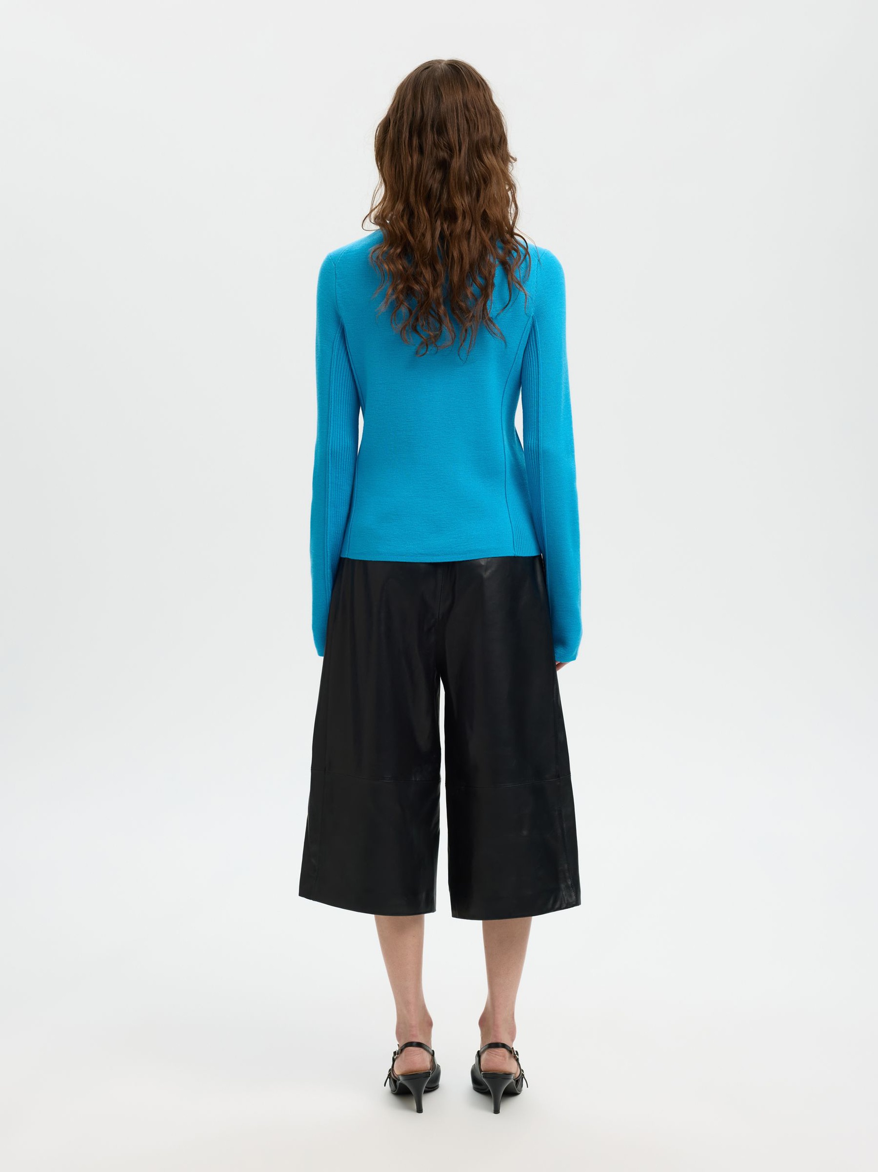 100% MERINO WOOL ZIP-FRONT CARDIGAN, Malibu Blue, highres