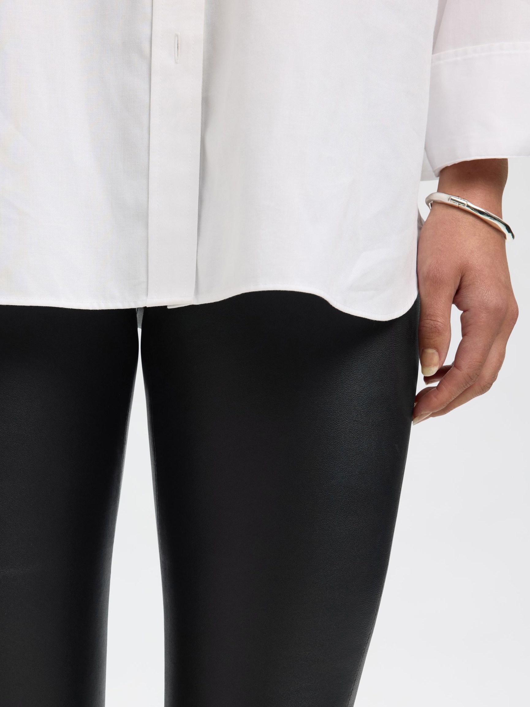 AGNEAU EN CUIR LEGGINGS, Black, highres