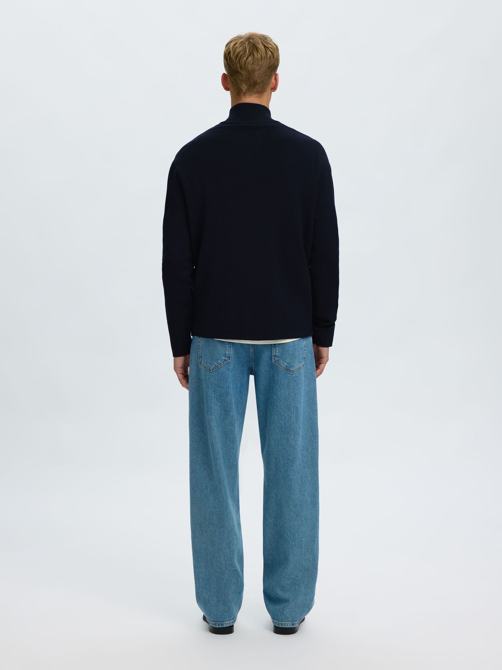 HALF ZIP PULLOVER, Sky Captain, highres