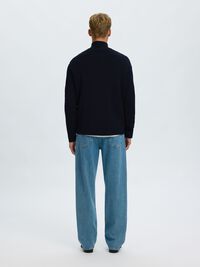 HALF ZIP PULLOVER, Sky Captain, highres