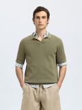 Selected KORTE MOUWEN GEBREIDE POLO, Vetiver, highres - 16096197_Vetiver_003.jpg