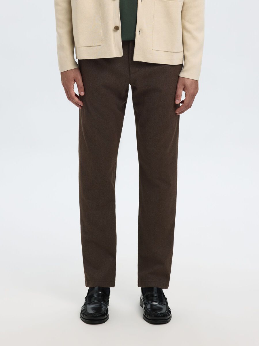 Product tile image - 175 SLIM-FIT BRUSHED CHINOS, Demitasse | 16090139_Demitasse_1037326