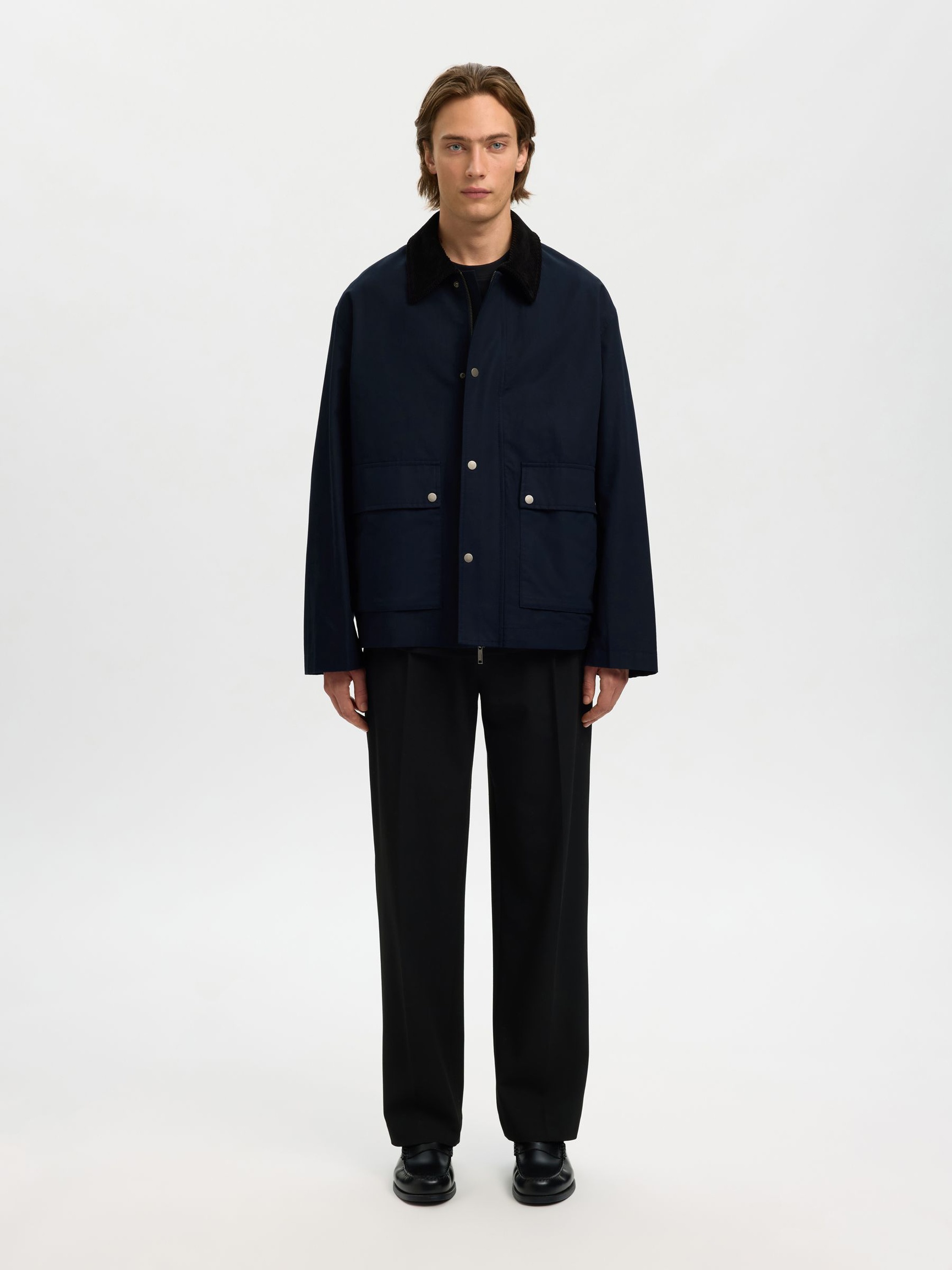 COTTON SHORT JACKET, Sky Captain, highres