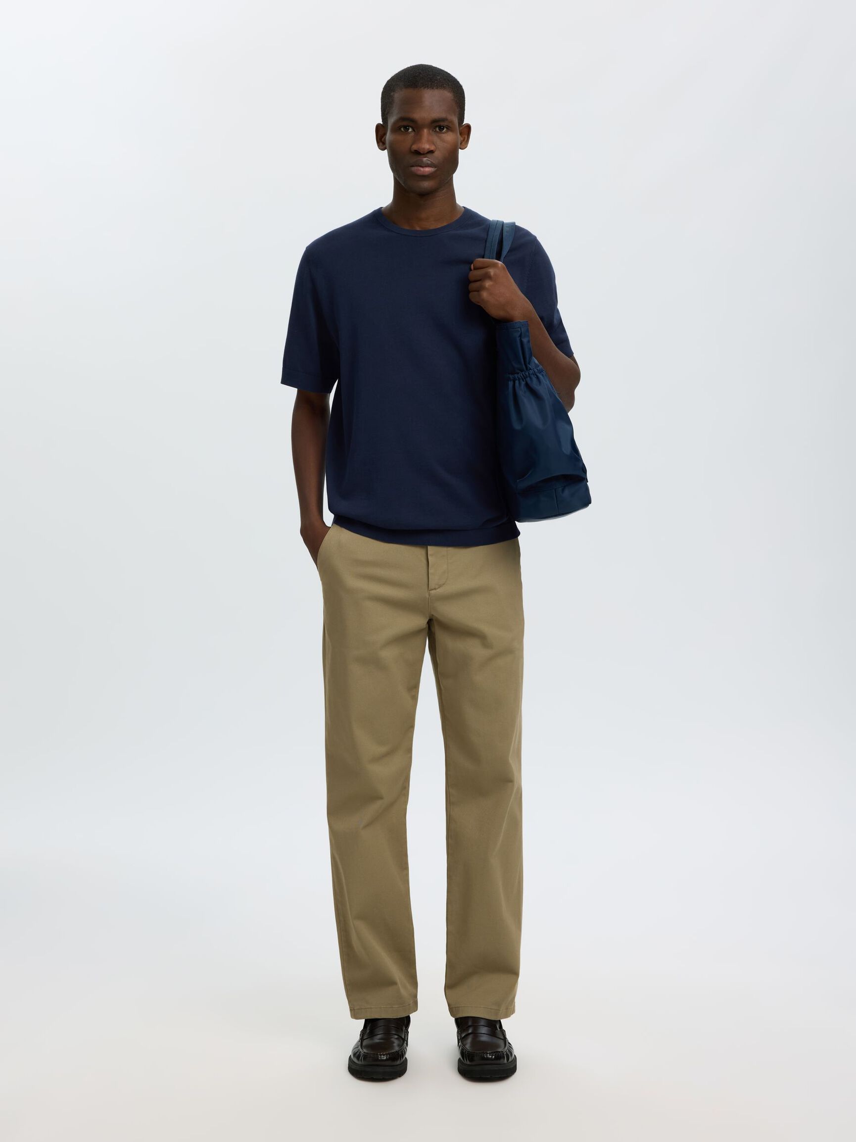 COTON T-SHIRT, Navy Blazer, highres