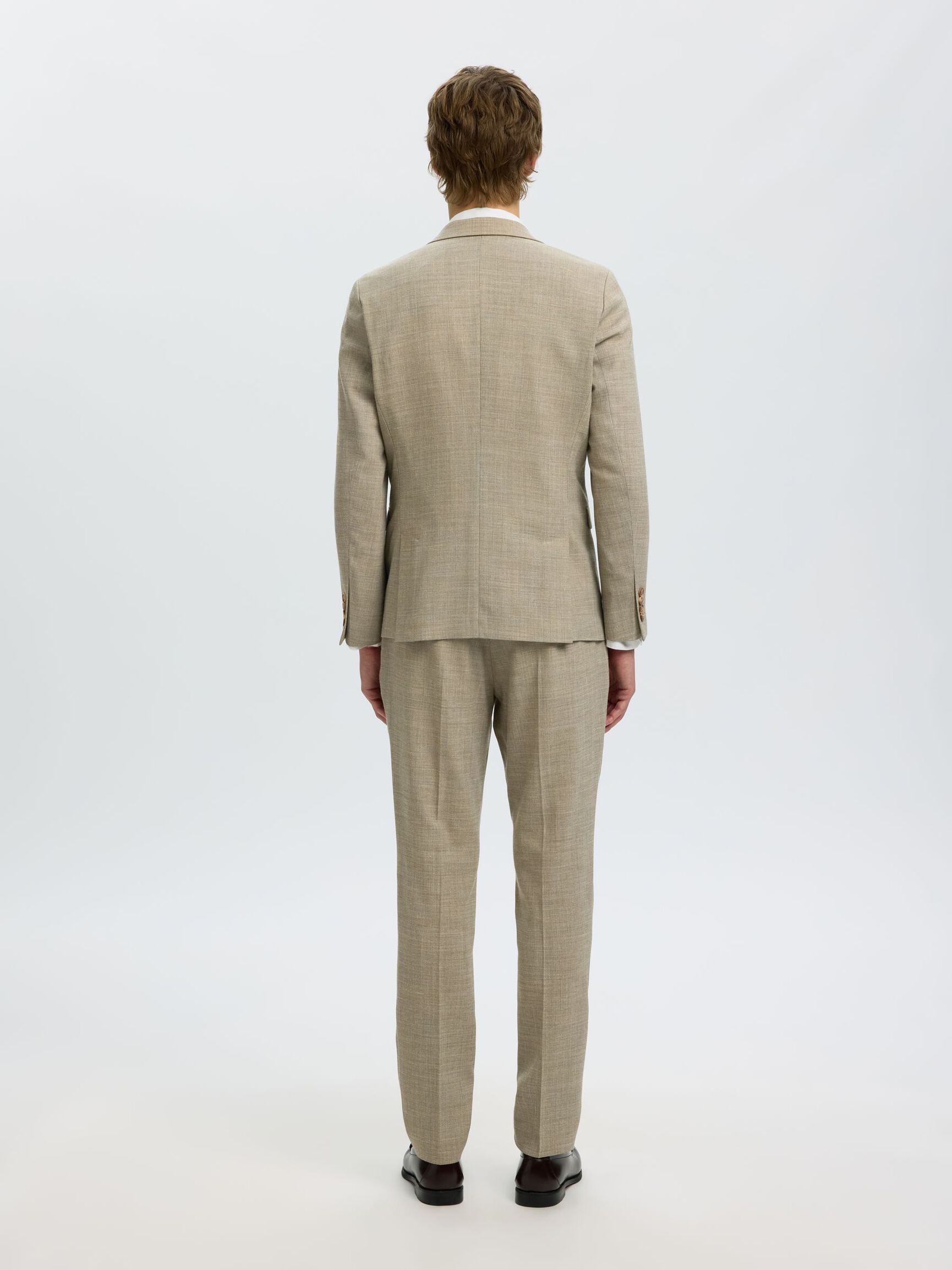 SLIM FIT SINGLE-BREASTED BLAZER, Sand, highres