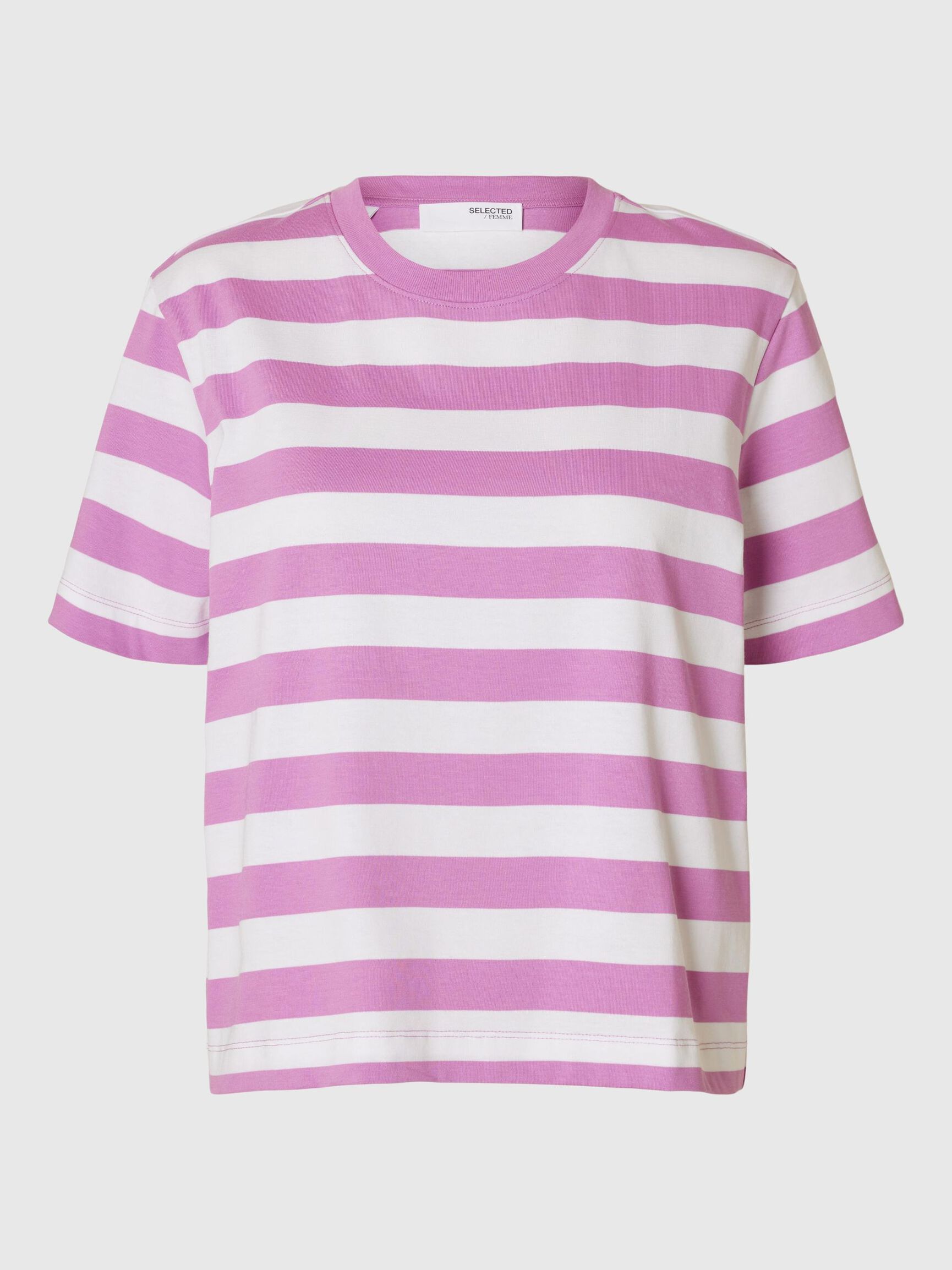 STRIPED BOXY FIT T-SHIRT, First Bloom, highres