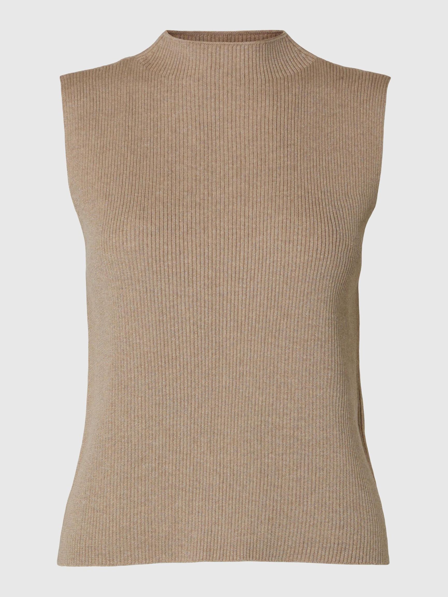 GLITTER ERMELØS TOPP, Irish Cream, highres